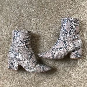 Matisse snake skin booties